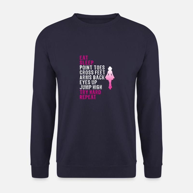 Eat Sleep Irish Dance pink - Unisex Pullover - Navy