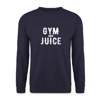 Turnhalle und Saft - lustiges Eignungs-Training - Unisex Pullover - Navy - Vorne - Alina (178cm) & Michal (187cm)