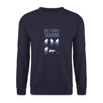 Formation Bull Terrier - Sweat-shirt Unisexe - marine - Devant - Alina (178cm) & Michal (187cm)