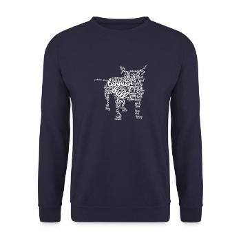 Association anglaise Bull Terrier Silhouette - Sweat-shirt Unisexe - marine - Devant - Alina (178cm) & Michal (187cm)