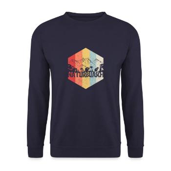 Naturbuasch - Unisex Pullover - Navy - Vorne - Alina (178cm) & Michal (187cm)