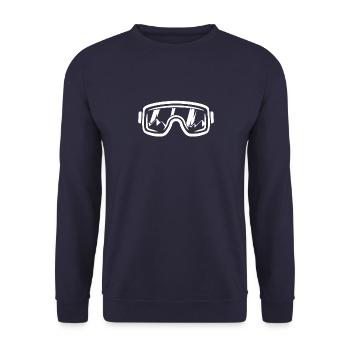 Ski goggles snowboard goggles mountains - Unisex Sweatshirt - navy - Front - Alina (178cm) & Michal (187cm)