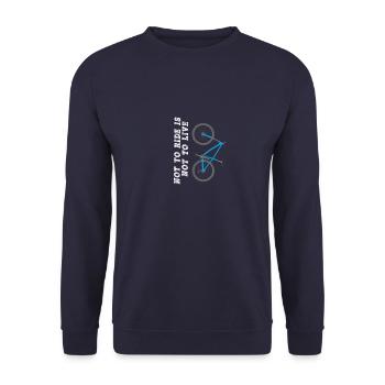 Funny cycling & cyclist gift Not to ride - Unisex Sweatshirt - navy - Front - Alina (178cm) & Michal (187cm)