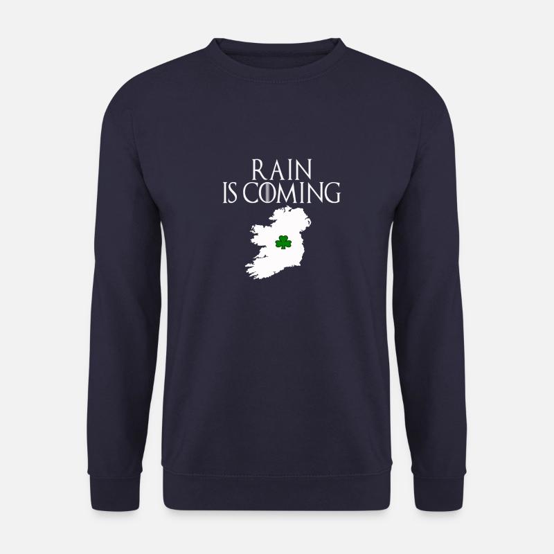 Lustiges irisches Geschenk Regen kommt - Unisex Pullover - Navy