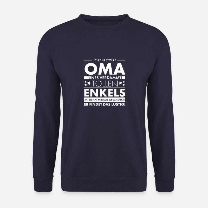 Lustiger Ich bin stolze Oma Spruch - Unisex Pullover - Navy