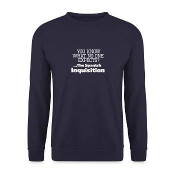 C’est drôle que personne ne s’attende à l’Inquisition espagnole - Sweat-shirt Unisexe - marine - Devant - Alina (178cm) & Michal (187cm)