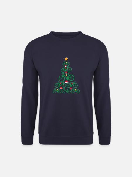 Bike Tree Ugly Christmas Weihnachtsbaum Rennrad - Unisex Pullover - Navy