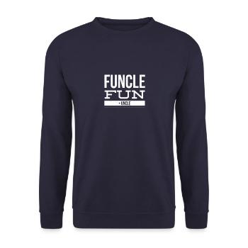 Conception Funcle - l'oncle FUN - Sweat-shirt Unisexe - marine - Devant - Alina (178cm) & Michal (187cm)