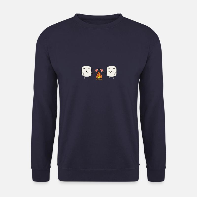 Marshmallow grillen Menschen Lustiges Geschenk - Unisex Pullover - Navy