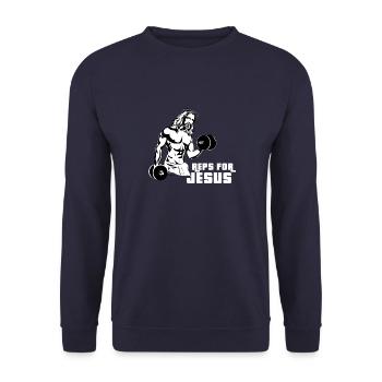 Représentants pour Jesus Fitness Gym Bodybuilder - Sweat-shirt Unisexe - marine - Devant - Alina (178cm) & Michal (187cm)