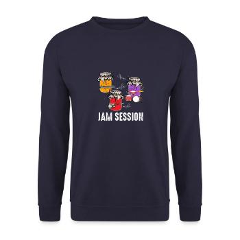 Jam session gift - Unisex Sweatshirt - navy - Front - Alina (178cm) & Michal (187cm)