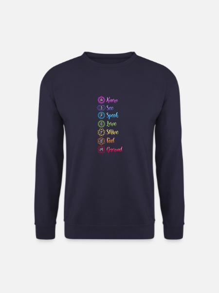 Sieben Chakra Om - Unisex Pullover - Navy