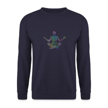 Psychedelic meditation - Unisex Sweatshirt - navy - Front - Alina (178cm) & Michal (187cm)
