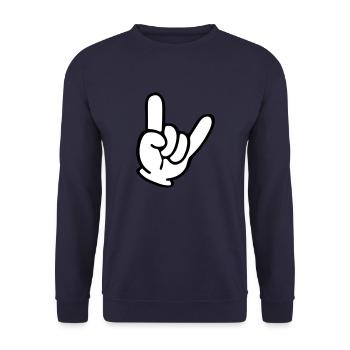 hand comic party - Unisex Pullover - Navy - Vorne - Alina (178cm) & Michal (187cm)