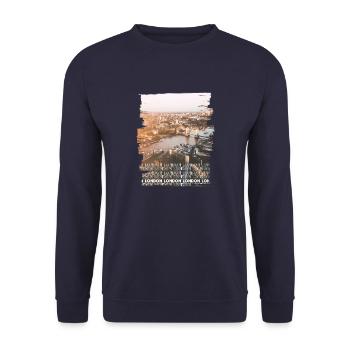 LONDON - Sweat-shirt Unisexe - marine - Devant - Alina (178cm) & Michal (187cm)