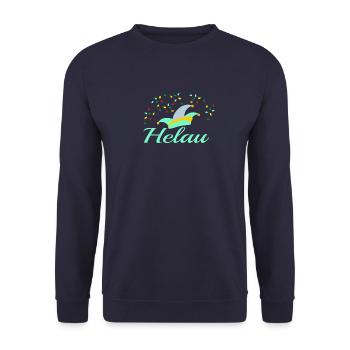Helau Fasching - Unisex Pullover - Navy - Vorne - Alina (178cm) & Michal (187cm)