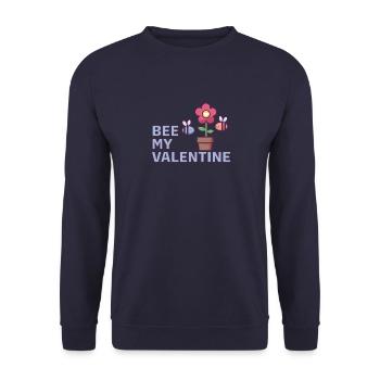 abeille ma valentine - saint valentin - Sweat-shirt Unisexe - marine - Devant - Alina (178cm) & Michal (187cm)