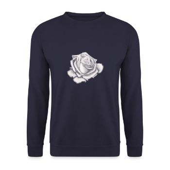 White Rose - White Rose - gift idea for everyone - Unisex Sweatshirt - navy - Front - Alina (178cm) & Michal (187cm)
