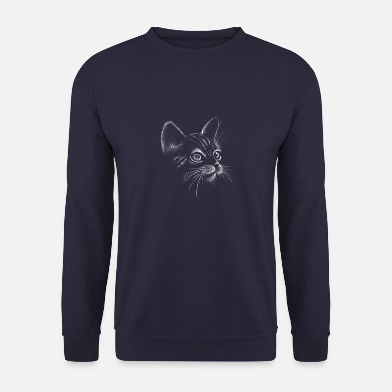 Cat hand drawn - Unisex Sweatshirt - navy