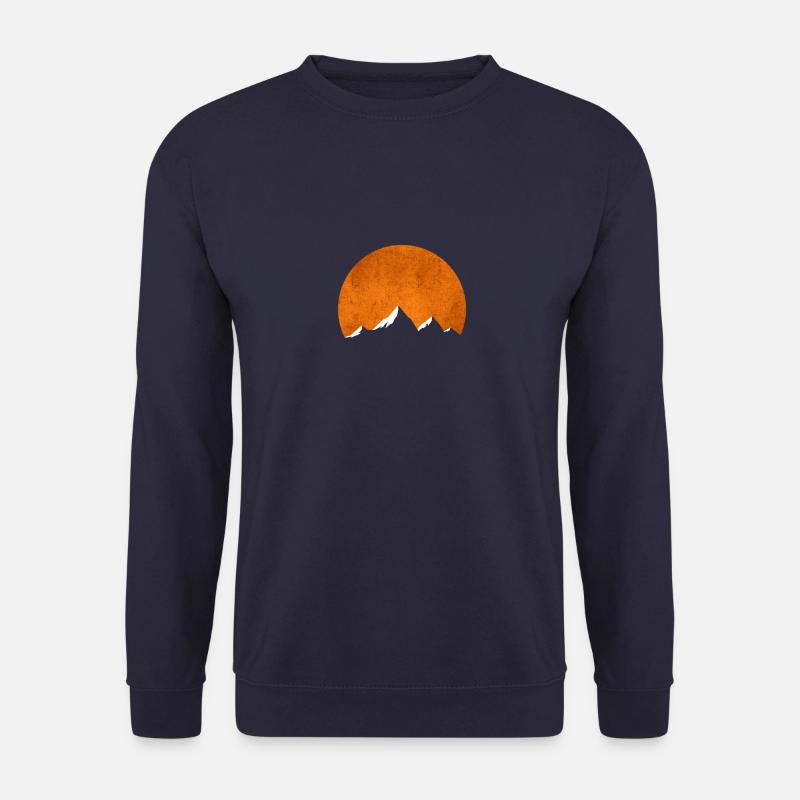 Golden Sun Mountain Berge Geschenk - Unisex Pullover - Navy
