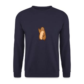 Marmot marmot gift - Unisex Sweatshirt - navy - Front - Alina (178cm) & Michal (187cm)