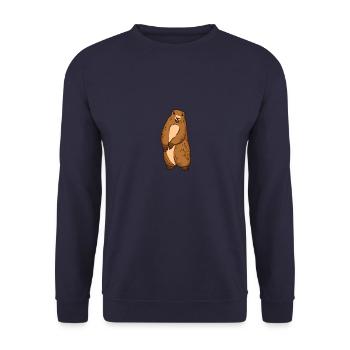 Marmot marmot gift - Unisex Sweatshirt - navy - Front - Alina (178cm) & Michal (187cm)