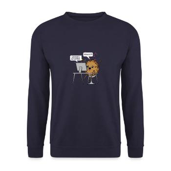 Cookies Accepted Cookies Gift - Unisex Sweatshirt - navy - Front - Alina (178cm) & Michal (187cm)