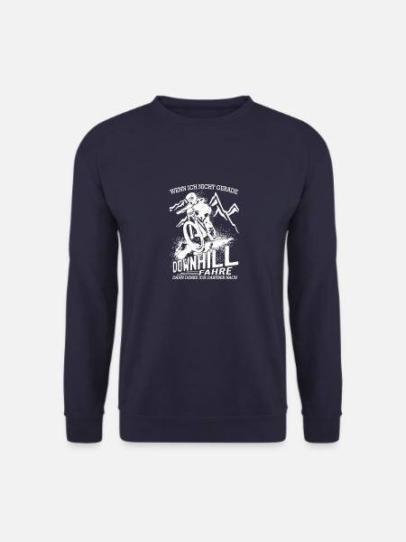 Downhill MTB Wenn ich nicht gerade - Unisex Pullover - Navy