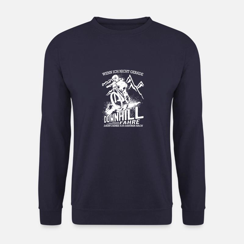 Downhill MTB Wenn ich nicht gerade - Unisex Pullover - Navy