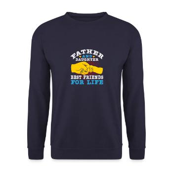 Father and daughter - Unisex Sweatshirt - navy - Front - Alina (178cm) & Michal (187cm)