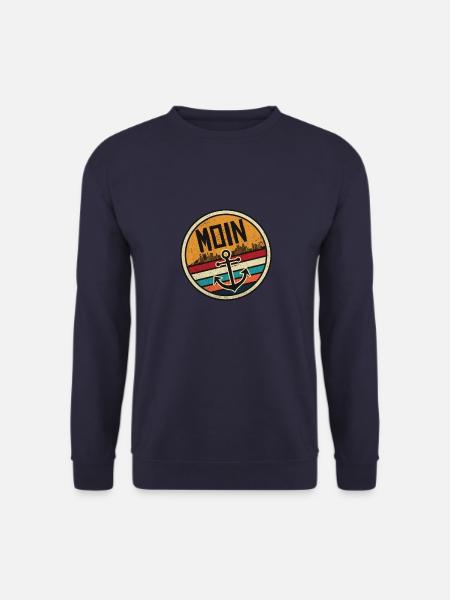 moin vintage Hamburg Begrüßung Moinsen Dialekt - Unisex Pullover - Navy