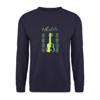 Uku love yellow - Unisex Pullover - Navy - Vorne - Alina (178cm) & Michal (187cm)
