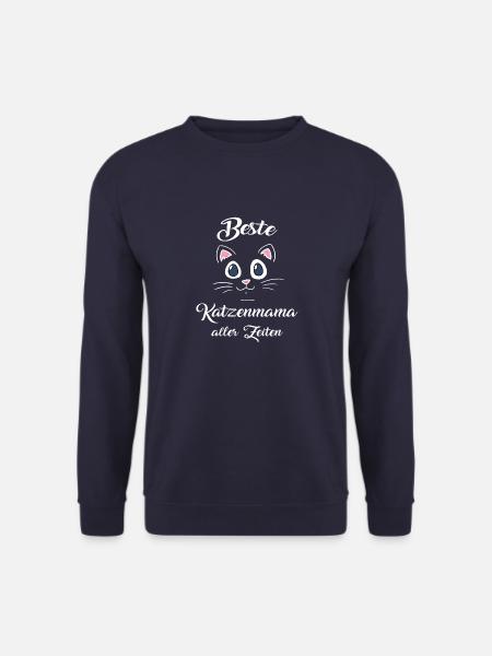 Beste Katzenmama aller Zeiten Katzen Mutter Kater - Unisex Pullover - Navy