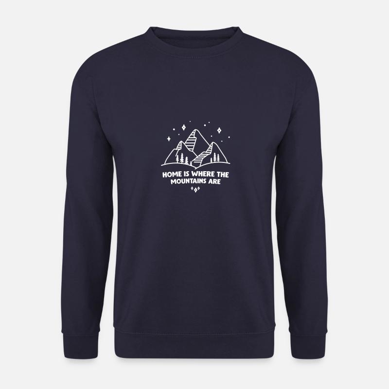 Mountains Home Berge Natur Geschenk - Unisex Pullover - Navy