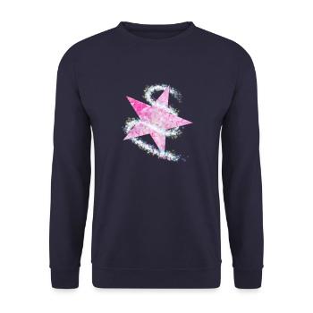 Paillettes paillettes mica star star tail - Sweat-shirt Unisexe - marine - Devant - Alina (178cm) & Michal (187cm)