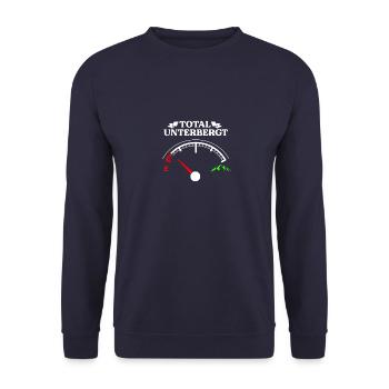 Totally Unterbergt Mountains Gift - Unisex Sweatshirt - navy - Front - Alina (178cm) & Michal (187cm)
