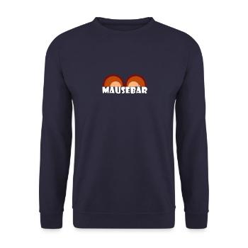 Kosename Mausebär Geschenkidee - Unisex Pullover - Navy - Vorne - Alina (178cm) & Michal (187cm)