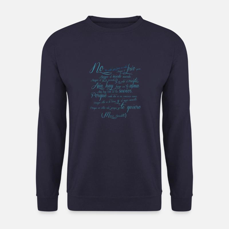 Poem Mario Benedetti - Unisex Sweatshirt - navy