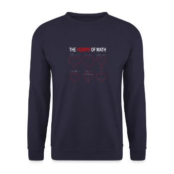 Math Heart Valentine's Day School Engineer for Stude - Unisex Sweatshirt - navy - Front - Alina (178cm) & Michal (187cm)