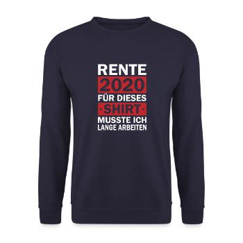Lustige Geschenke zum Ruhestand Renteneintritt 202 - Unisex Pullover - Navy - Vorne - Alina (178cm) & Michal (187cm)