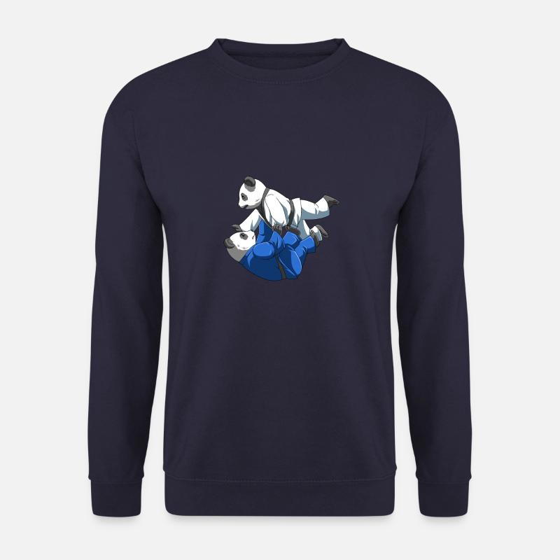 Panda bears at BJJ training - Unisex Sweatshirt - navy