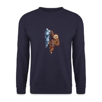 La paresse en tant qu'alpiniste - Sweat-shirt Unisexe - marine - Devant - Alina (178cm) & Michal (187cm)
