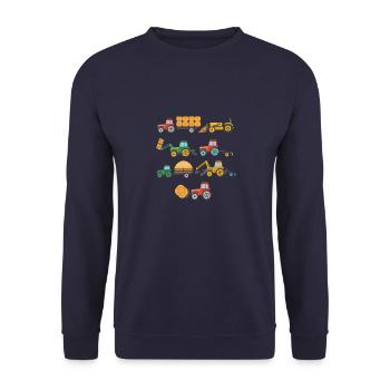 Agriculteur tracteur agricole pour enfants - Sweat-shirt Unisexe - marine - Devant - Alina (178cm) & Michal (187cm)