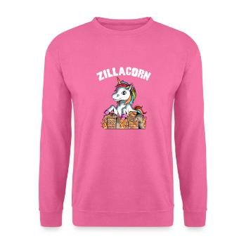 Zillacorn - Licorne monstre drôle de Kaiju - Sweat-shirt Unisexe - rose - Devant