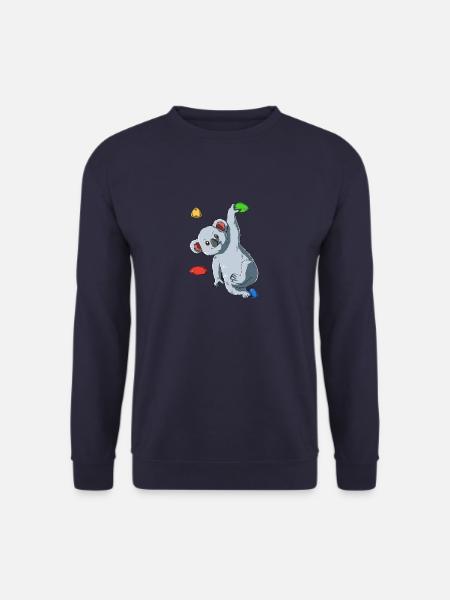 Lustiger Koala an der Kletterwand - Klettersport - Unisex Pullover - Navy