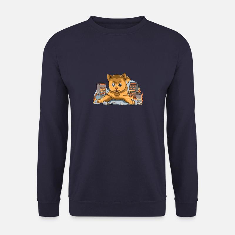 Catzilla- Lustige Kaiju Monster Katze - Unisex Pullover - Navy
