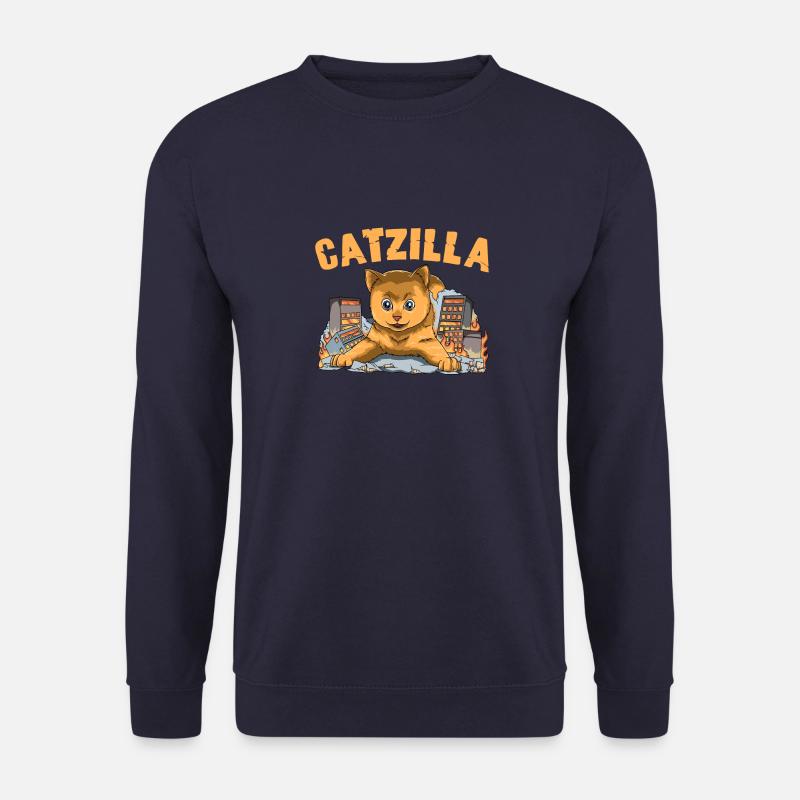 Catzilla - Lustige Kaiju Monster Katze - Unisex Pullover - Navy