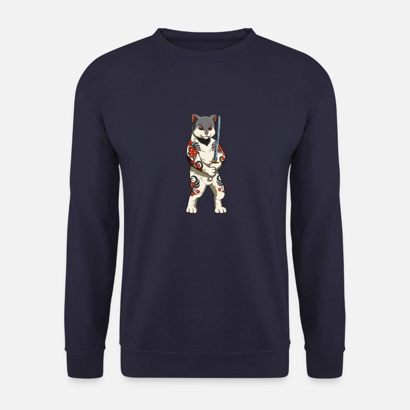 Cattori Hanzo - samurai cat - Unisex Sweatshirt - navy