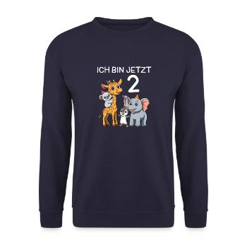 Sweet Kids & Zoo 2nd Birthday Party - Sweat-shirt Unisexe - marine - Devant - Alina (178cm) & Michal (187cm)