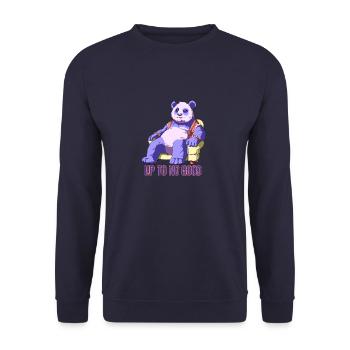Pastel Goth Panda - Up To No Good - Unisex Sweatshirt - navy - Front - Alina (178cm) & Michal (187cm)